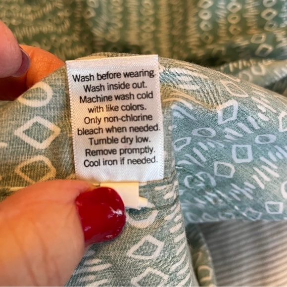 Sonoma Short Sleeve Men’s Green Pattered Shirt-Size 4XB - Picture 8 of 13